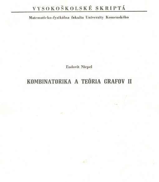 Kombinatorika a teória grafov 2
