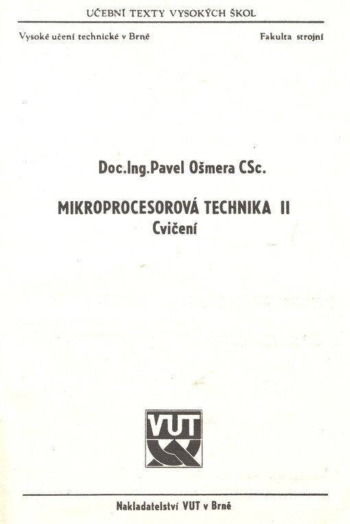 Mikroprocesorová technika II: Cvičení