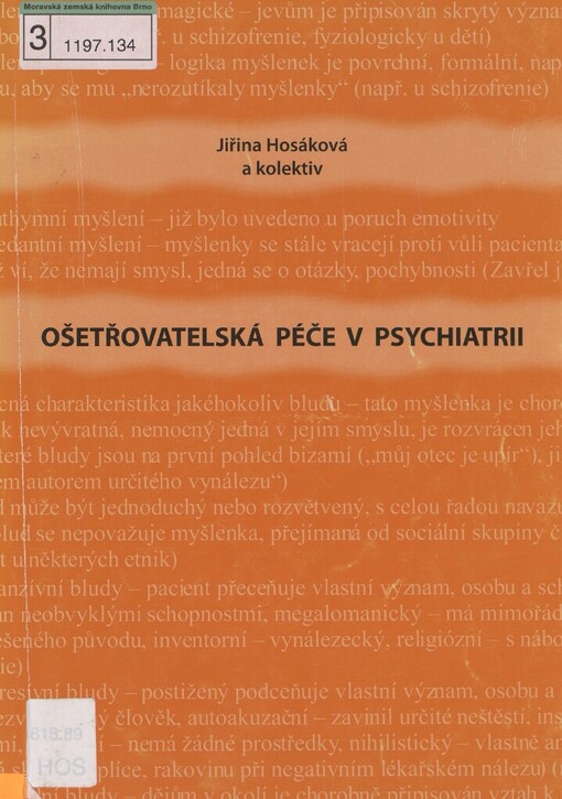 Ošetřovatelská péče v psychiatrii