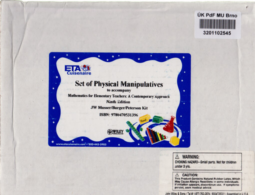 Set of physical manipulatives : to accompany mathematics for elementary teachers : a contemporary approach