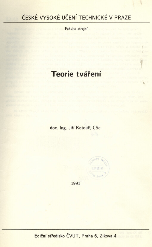 Teorie tváření