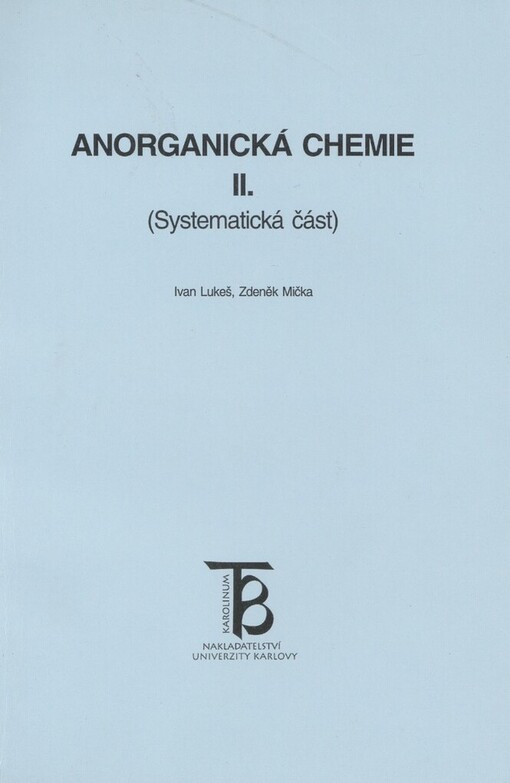 Anorganická chemie II: (systematická část)