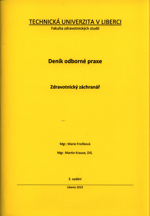 Deník odborné praxe : zdravotnický záchranář