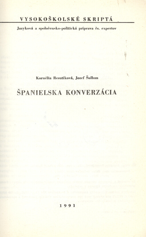 Španielska konverzácia