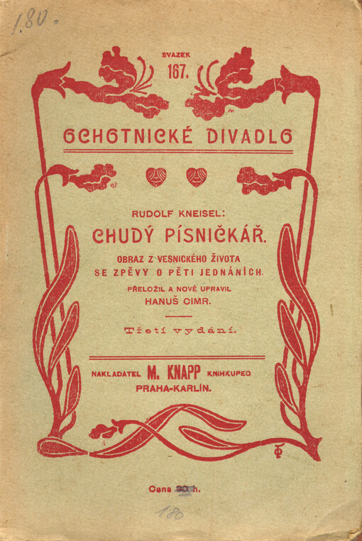 Chudý písničkář :obraz z vesnického života se zpěvy o pěti jednáních