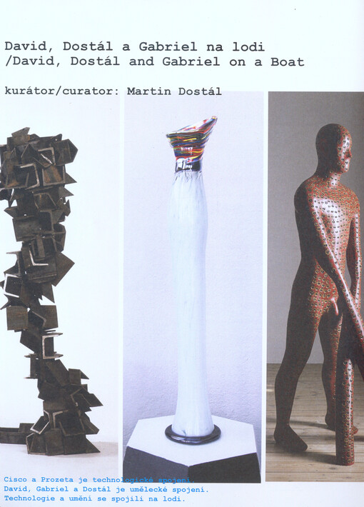 David, Dostál a Gabriel na lodi = David, Dostál and Gabriel on a boat