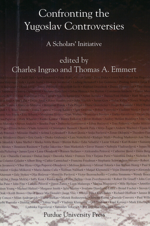 Confronting the Yugoslav controversies : a scholars' initiative