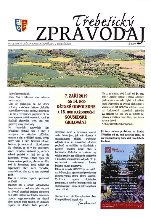 Třebešický zpravodaj : informační občasník Obecního úřadu v Třebešicích