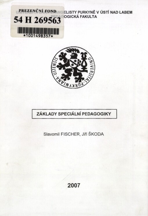 Základy speciální pedagogiky