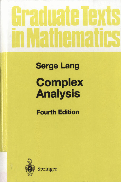 Complex analysis