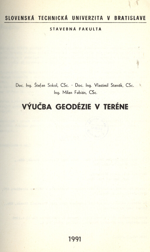 Výučba geodézie v teréne