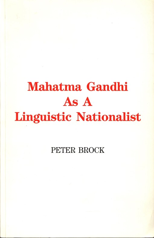 Mahatma Gandhi as a linguistic nationalist