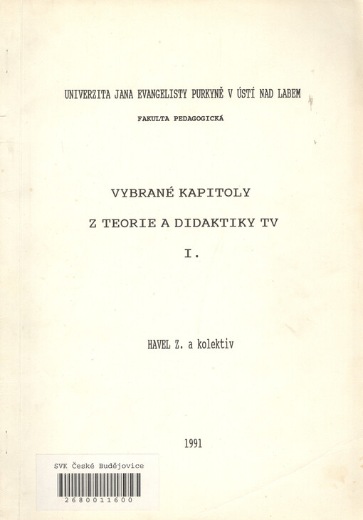 Vybrané kapitoly z teorie a didaktiky tělesné výchovy: určeno pro posl. pedag. fakult
