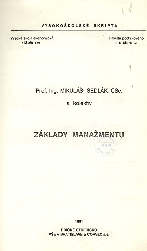 Základy manažmentu