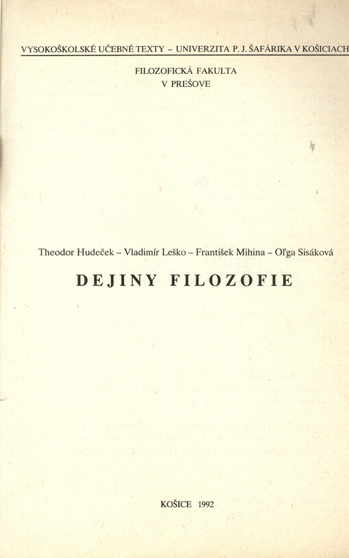 Dejiny filozofie