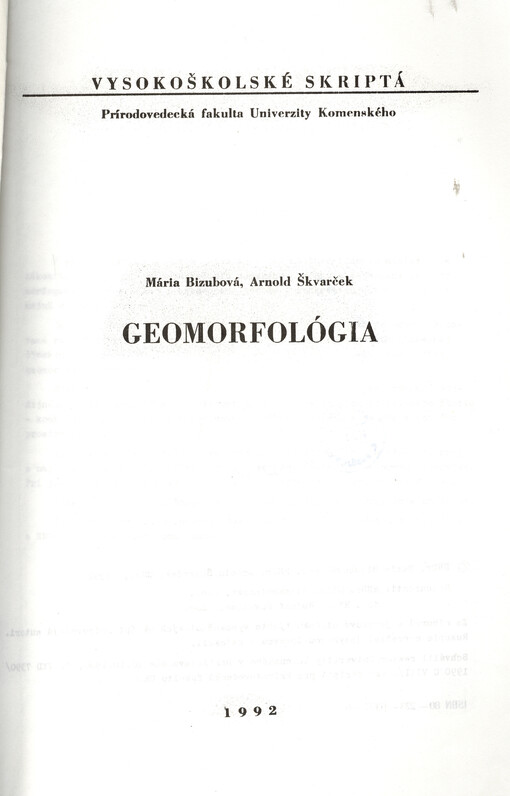 Geomorfológia