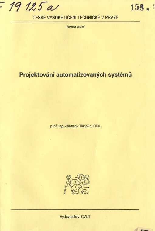 Projektování automatizovaných systémů