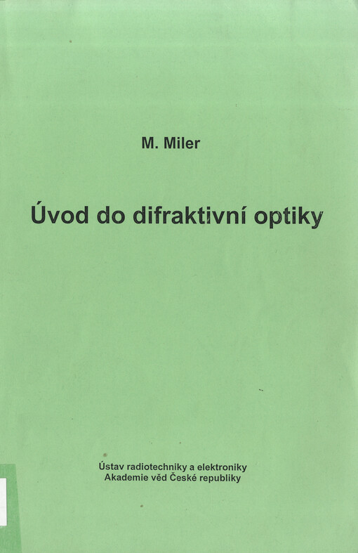 Úvod do difraktivní optiky