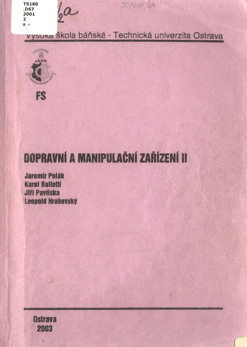 Dopravní a manipulační zařízení II