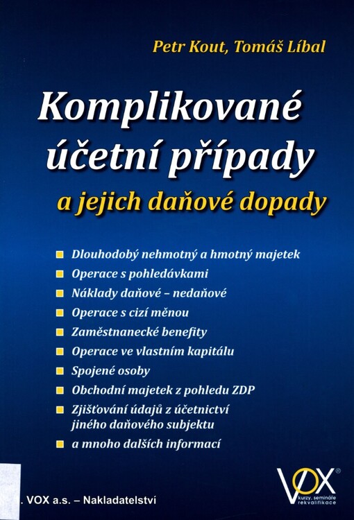 Komplikované účetní případy a jejich daňové dopady