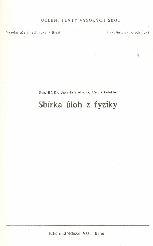 Sbírka úloh z fyziky