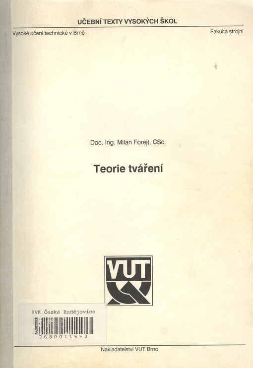 Teorie tváření