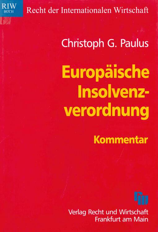 Europäische Insolvenzverordnung : Kommentar