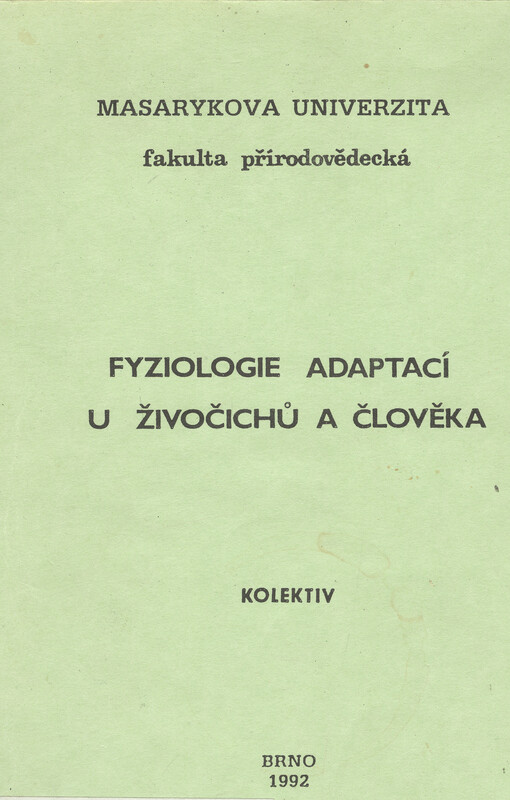 Fyziologie adaptací u živočichů a člověka