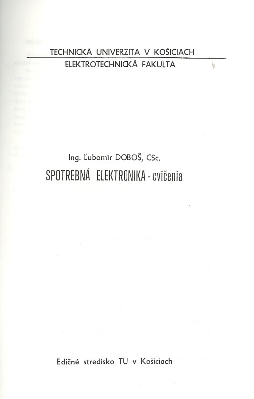 Spotrebná elektronika - cvičenia