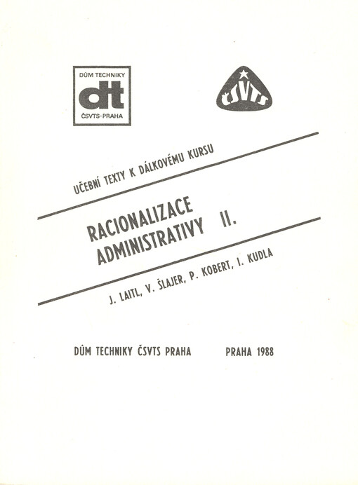 Racionalizace administrativy. II