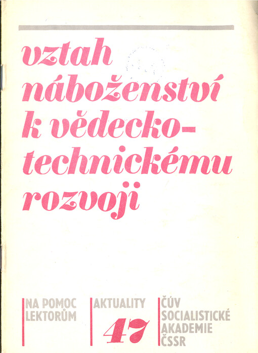 Vztah náboženství k vědeckotechnickému rozvoji