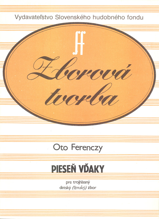 Pieseň vďaky pre trojhlasný detský (ženský) zbor a cappella na verše Vojtecha Mihálika