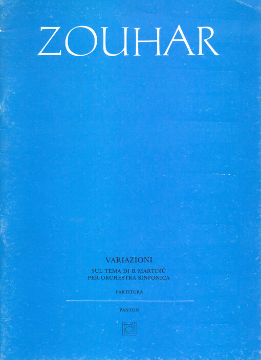 Variace na téma Bohuslava Martinů : pro symfonický orchestr : (1979)