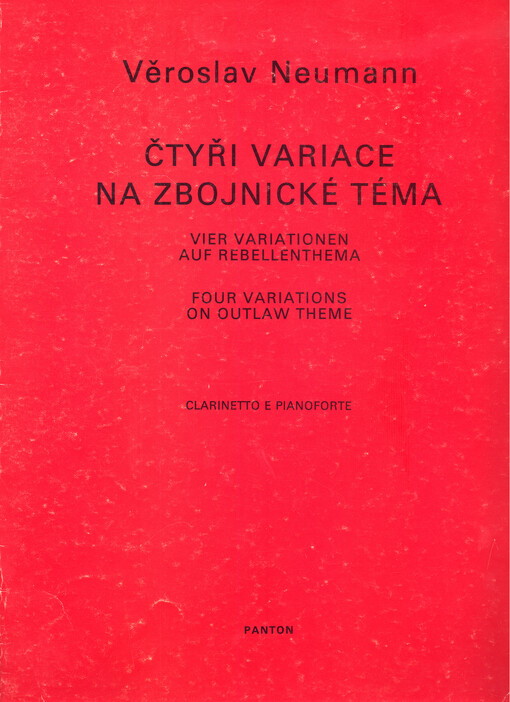 Čtyři variace na zbojnické téma : pro klarinet a klavír : (1979)
