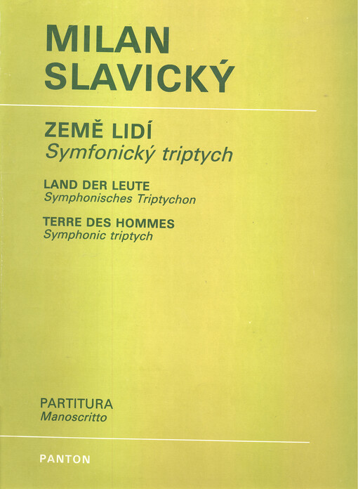 Země lidí Land de Leute : symfonický triptych : faksimile rukopisu