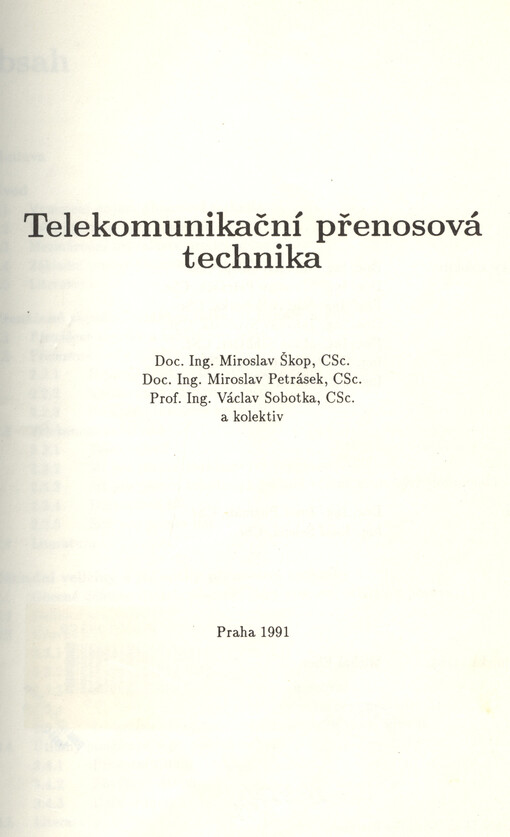Telekomunikační přenosová technika