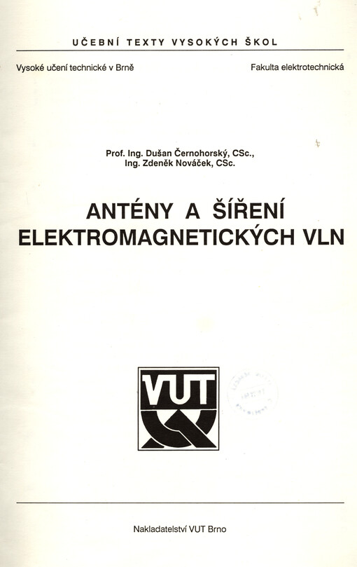 Antény a šíření elektromagnetických vln