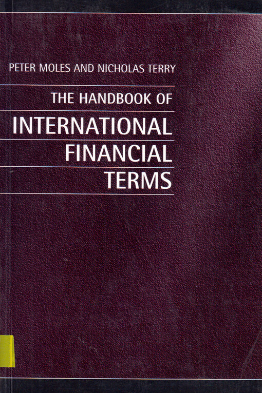 Handbook of international financial terms