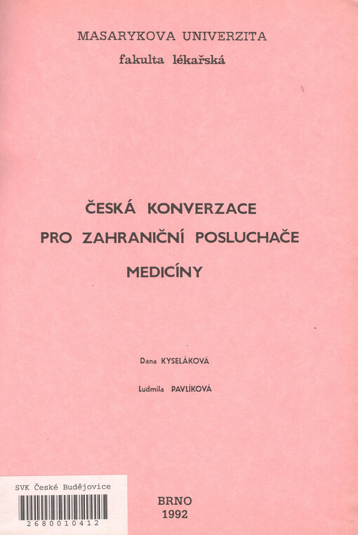 Česká konverzace pro zahraniční posluchače medicíny