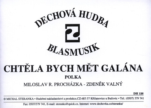 Chtěla bych mět galána : polka