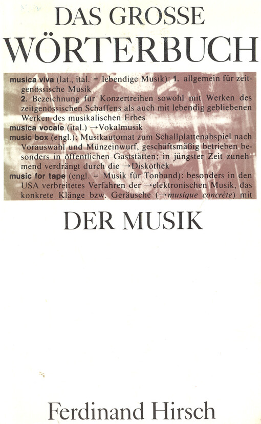 Das große Wörterbuch der Musik