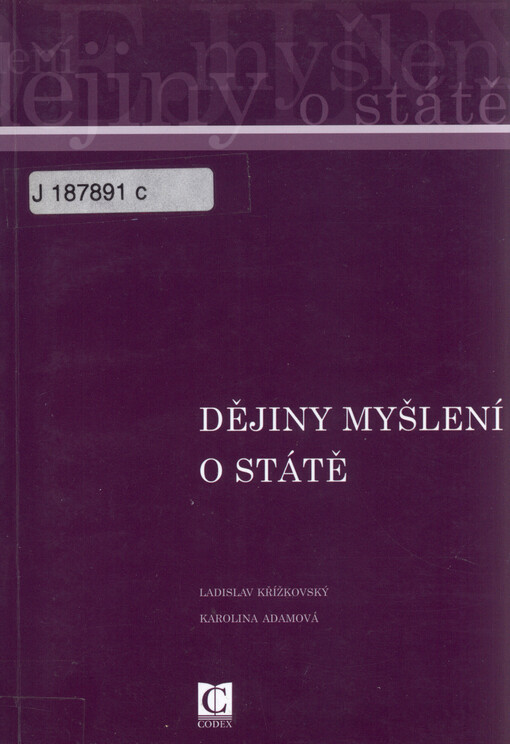 Dějiny myšlení o státě