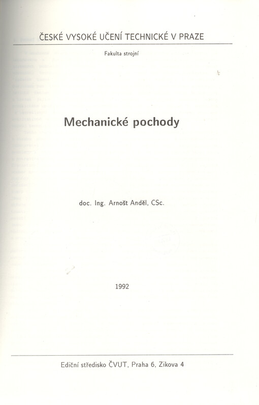 Mechanické pochody