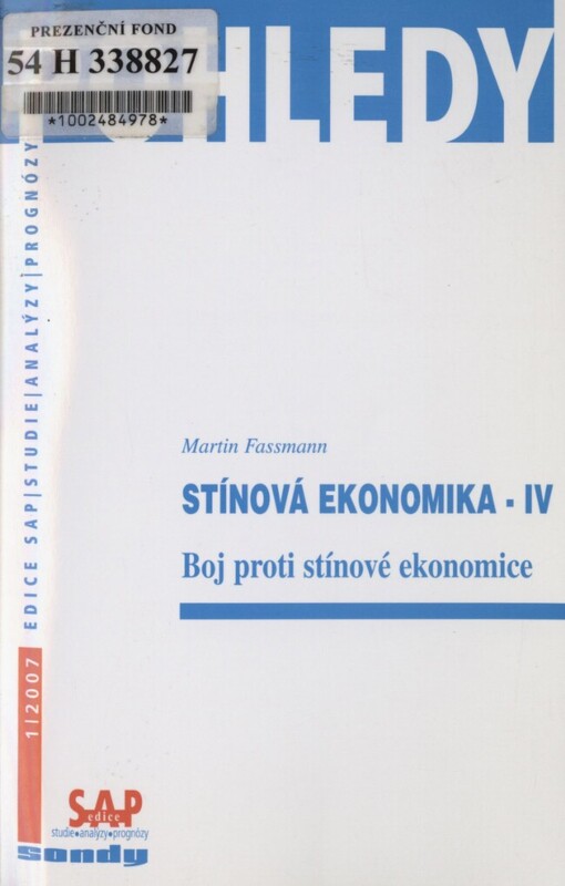 Stínová ekonomika - IV :boj proti stínové ekonomice