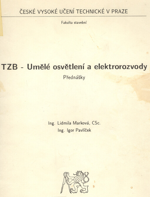 TZB - Umělé osvětlení a elektrorozvody : přednášky