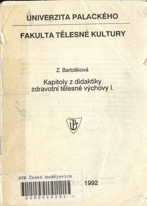 Kapitoly z didaktiky zdravotní tělesné výchovy I.