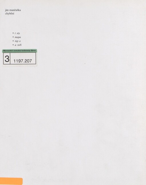 Ján Mančuška: chybění