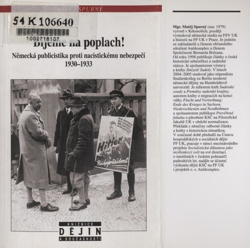 Bijeme na poplach!: německá publicistika proti nacistickému nebezpečí (1930-1933)