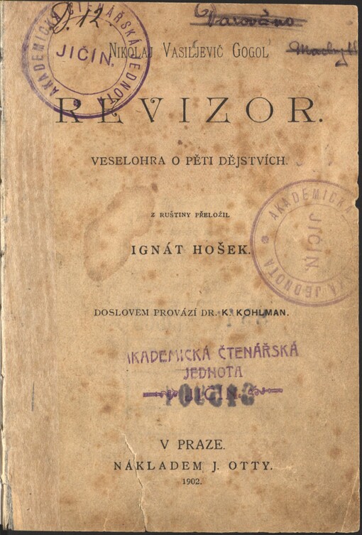 Revizor: veselohra o pěti dějstvích