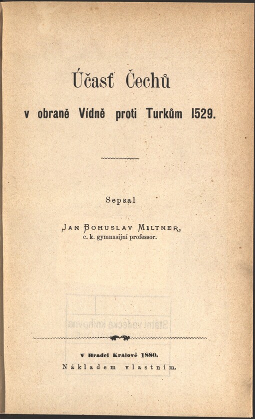 Účasť Čechů v obraně Vídně proti Turkům 1529